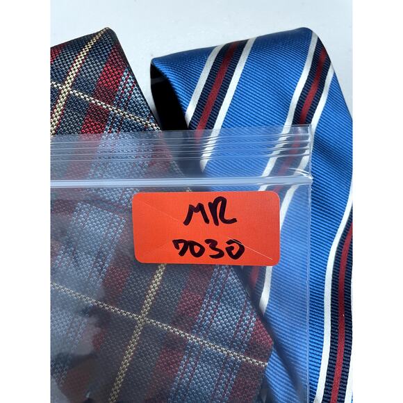 VINEYARD VINES Bundle of 2 Men's Neck Ties 100% Silk Plaid Check Multi Striped - Picture 14 of 14